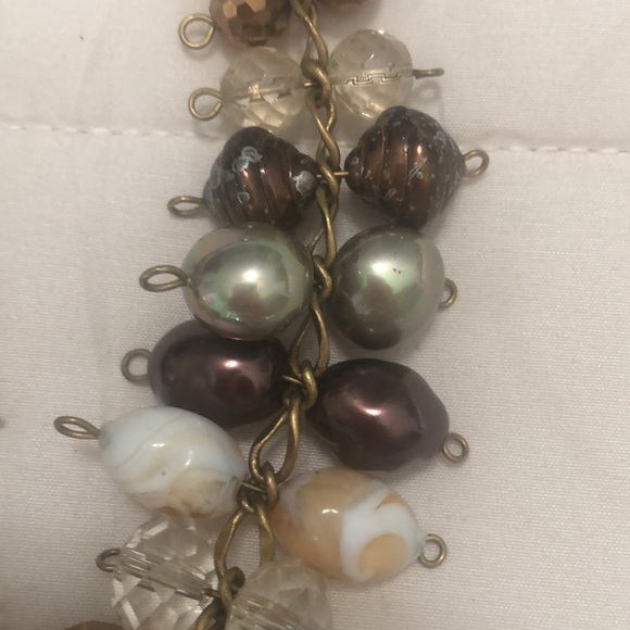 Chico’s Bronze Multicolored Beaded Necklace - Picture 3 of 4